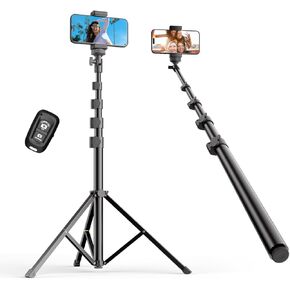 EMART 62’’ Tripod for iphone, Adjustable Cell Phone Travel Tripod Stand with Remote for Video Recording, Smartphone Selfie Stand for Camera Ring Light Filming