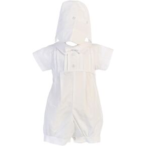 Baptism Outfits for Boys, Baby Boy Christening Outfit, Baptismal Cotton Romper Clothes - Ropa de Bautizo para Niño Bebe