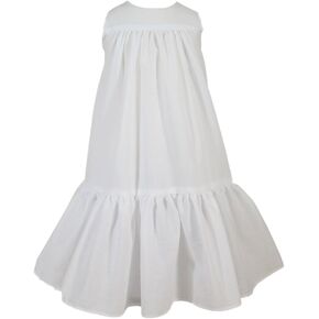 Sleeveless 20" Poly Cotton Slip with Ruffle