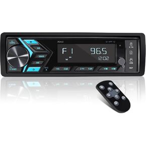 Bluetooth Marine Stereo Single Din - Boat Radio Receiver - Digital LCD Screen AM FM USB 2.1 A Charging AUX-in 4 Volts Preamp Outputs 2 Subwoofer Ports Remote Control