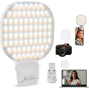 Larsa Pippen - The Larsa Light - LED Selfie Light with Clip & Glass Mirror - Rechargeable Selfie Light for Phone or Camera - 142 LEDs-Adjustable Brightness - Ideal for Makeup, TikTok, Content Creators
