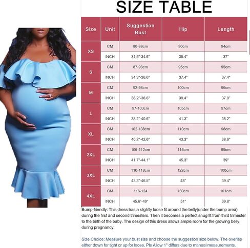Off The Shoulder Maternity Dress Summer, Elegant Baby Shower Dress Bodycon Mermaid Midi with Ruffle Short Sleeves for Women in Saudi Arabia