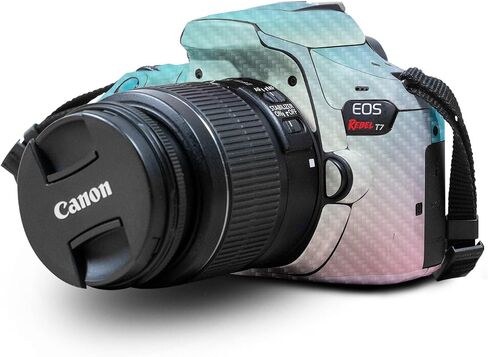 Carbon Fiber Skin Compatible with Canon EOS Rebel T7 Camera - Vivid Fog - Premium 3M Vinyl Protective Wrap Decal Cover - Easy to Apply | Crafted in The USA by MightySkins in Saudi Arabia