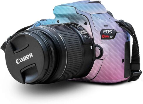 Carbon Fiber Skin Compatible with Canon EOS Rebel T7 Camera - Vivid Fog - Premium 3M Vinyl Protective Wrap Decal Cover - Easy to Apply | Crafted in The USA by MightySkins in Saudi Arabia