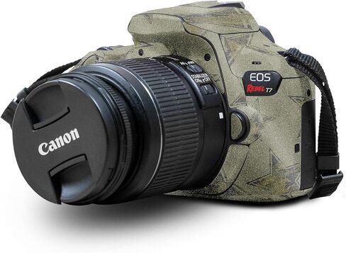 Carbon Fiber Skin Compatible with Canon EOS Rebel T7 Camera - Vivid Fog - Premium 3M Vinyl Protective Wrap Decal Cover - Easy to Apply | Crafted in The USA by MightySkins in Saudi Arabia