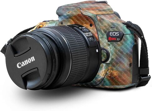 Carbon Fiber Skin Compatible with Canon EOS Rebel T7 Camera - Vivid Fog - Premium 3M Vinyl Protective Wrap Decal Cover - Easy to Apply | Crafted in The USA by MightySkins in Saudi Arabia