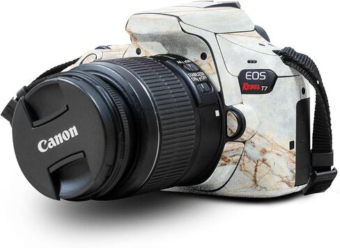 Carbon Fiber Skin Compatible with Canon EOS Rebel T7 Camera - Vivid Fog - Premium 3M Vinyl Protective Wrap Decal Cover - Easy to Apply | Crafted in The USA by MightySkins in Saudi Arabia