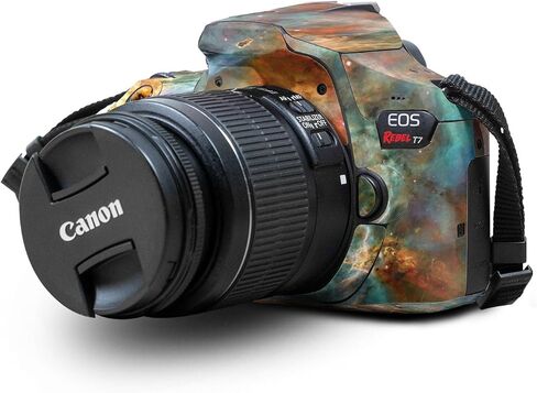 Carbon Fiber Skin Compatible with Canon EOS Rebel T7 Camera - Vivid Fog - Premium 3M Vinyl Protective Wrap Decal Cover - Easy to Apply | Crafted in The USA by MightySkins in Saudi Arabia