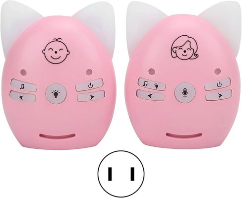 Home Safety Baby Monitor Pair Walkie‑Talkie with Night Light Sound Monitor for Family Communication 100‑240V(US 110-240V) in Saudi Arabia
