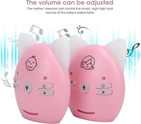 Home Safety Baby Monitor Pair Walkie‑Talkie with Night Light Sound Monitor for Family Communication 100‑240V(US 110-240V) in Saudi Arabia