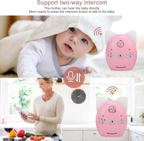 Home Safety Baby Monitor Pair Walkie‑Talkie with Night Light Sound Monitor for Family Communication 100‑240V(US 110-240V) in Saudi Arabia