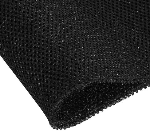 ASHATA Speaker Grill Cloth 1.4m x 0.5m Speaker Mesh Cloth Stereo Fabric Speaker Sunproof Protective Grille Cover/Protector (55 x 19.68in - Black) in Saudi Arabia