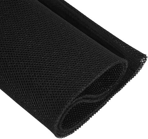 ASHATA Speaker Grill Cloth 1.4m x 0.5m Speaker Mesh Cloth Stereo Fabric Speaker Sunproof Protective Grille Cover/Protector (55 x 19.68in - Black) in Saudi Arabia