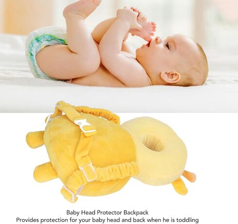 Cartoon Baby Head Protector Backpack, Soft, Breathable, and Adjustable, for 0-3 Years Old(Moose) in Saudi Arabia