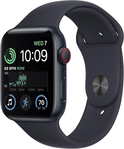 Apple Watch SE (2nd Gen) (GPS, 40mm) - Starlight Aluminum Case with Starlight Sport Band, S/M (Renewed) in Kuwait
