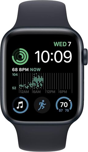 Apple Watch SE (2nd Gen) (GPS, 40mm) - Starlight Aluminum Case with Starlight Sport Band, S/M (Renewed) in Kuwait