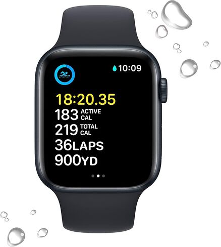 Apple Watch SE (2nd Gen) (GPS, 40mm) - Starlight Aluminum Case with Starlight Sport Band, S/M (Renewed) in Kuwait