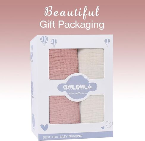 Owlowla Muslin Changing Pad Cover 2PACK,Soft Muslin Cotton Diaper Changing Pad Covers Changing Table Cover for Baby Boy Girl(Cream&Blush) in Saudi Arabia
