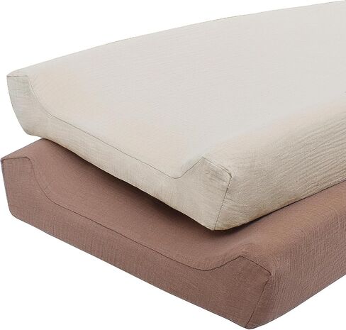 Owlowla Muslin Changing Pad Cover 2PACK,Soft Muslin Cotton Diaper Changing Pad Covers Changing Table Cover for Baby Boy Girl(Cream&Blush) in Saudi Arabia