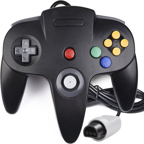 Rzzhgzq 2 Pack Wired N64 Controller PC Gamepads Standard Controllers Classic N64 PC Gamepad Controller for Windows PC MAC Linux (Red+Green) in Saudi Arabia