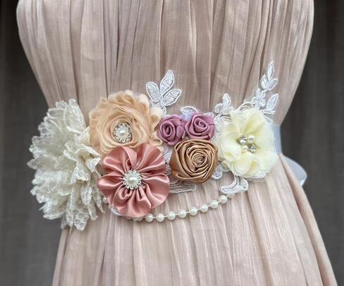 Pearls flowers maternity belt for baby shower pregnancy sash in Saudi Arabia