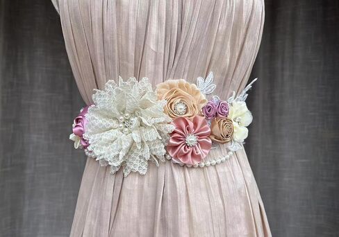 Pearls flowers maternity belt for baby shower pregnancy sash in Saudi Arabia
