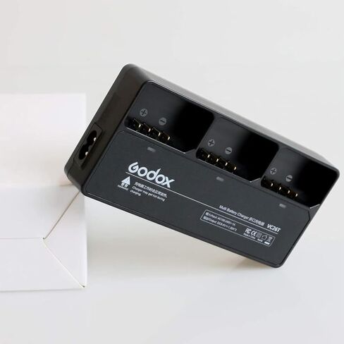 شاحن بطارية ثلاثي Godox VC26T لجهاز Godox V1/V1 Pro/V860III/V850III/MF-R76/RING72 Flash Speedlite in Kuwait