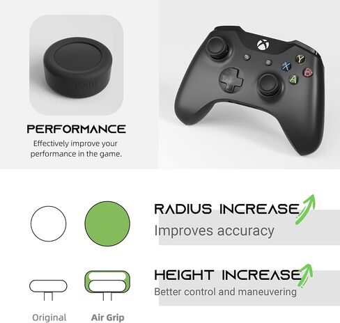 عبوتان من مقابض الإبهام المصنوعة من السيليكون المضادة للانزلاق، متوافقة مع أجهزة Xbox Series X/S وXbox One وXbox One X/S، غطاء عصا التحكم التناظرية المريحة الواقية، أسود in Kuwait