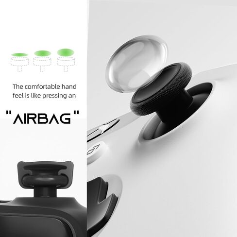 عبوتان من مقابض الإبهام المصنوعة من السيليكون المضادة للانزلاق، متوافقة مع أجهزة Xbox Series X/S وXbox One وXbox One X/S، غطاء عصا التحكم التناظرية المريحة الواقية، أسود in Kuwait