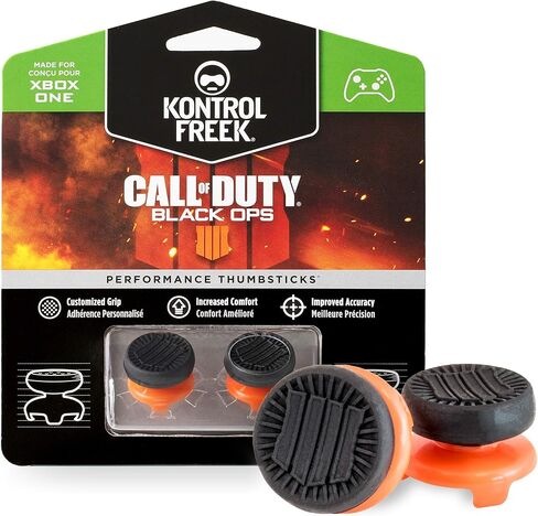 KontrolFreek Call of Duty: Black Ops 4 لوحدة تحكم Xbox One وXbox Series X | عصا التحكم للأداء | 2 شاهقة | برتقالة سوداء in Kuwait