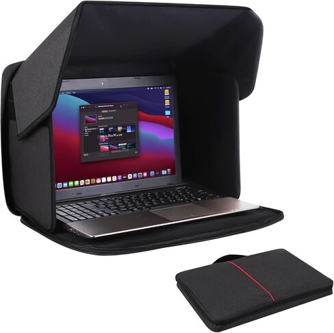 Laptop Sun Shade, Laptop Sun Glare Shield Privacy Screen Hood Laptop Sunshade Bag for Working Outside Outdoor Foldable Laptop Shield Cover Outside 12-14''(Patent Pending) in Saudi Arabia