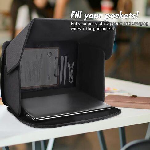 Laptop Sun Shade, Laptop Sun Glare Shield Privacy Screen Hood Laptop Sunshade Bag for Working Outside Outdoor Foldable Laptop Shield Cover Outside 12-14''(Patent Pending) in Saudi Arabia