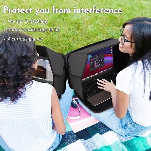 Laptop Sun Shade, Laptop Sun Glare Shield Privacy Screen Hood Laptop Sunshade Bag for Working Outside Outdoor Foldable Laptop Shield Cover Outside 12-14''(Patent Pending) in Saudi Arabia