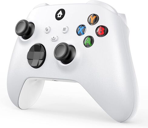 وحدة تحكم لاسلكية ewnol متوافقة مع أجهزة Xbox One وXbox Series X/S وXbox One X/S وWindows PC ووحدة تحكم الألعاب مع محول 2.4 جيجا هرتز ومقبس سماعة الرأس - أبيض in Kuwait