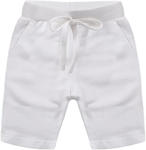 Toddler Baby Boys Shorts, Summer Cotton Solid Girls Pull-on Sport Casual Jogger Pants in Saudi Arabia