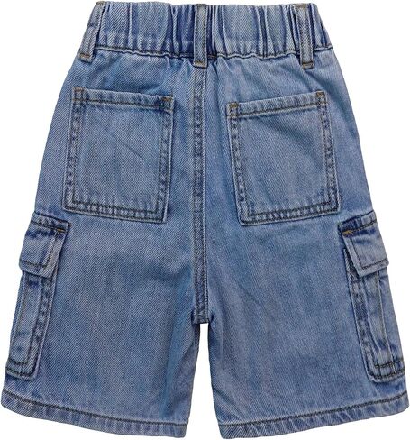 KIDSCOOL SPACE Baby Little Big Boys Shorts,Girls Ribbed Elastic Waist Summer Half Pants Cargo Jeans in Saudi Arabia