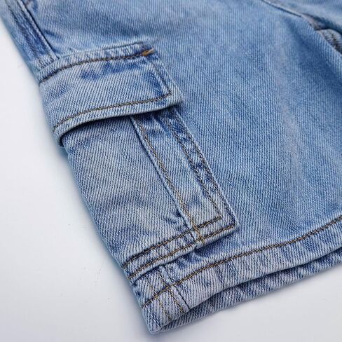 KIDSCOOL SPACE Baby Little Big Boys Shorts,Girls Ribbed Elastic Waist Summer Half Pants Cargo Jeans in Saudi Arabia