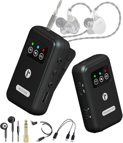 AirLink V2 - Wireless IEM 2.4 GHz Adapter with In Ear Monitor Lossless Audio, 165ft Range, 12-Hour Battery Life, and Ultra-Low 5ms Latency - Perfect for Free Movement and Professional Use in Saudi Arabia