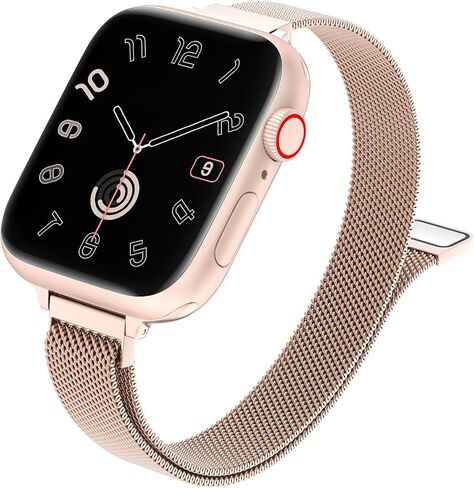 MARGE PLUS Slim Milanese Loop Compatible with Apple Watch Band for women 40mm 41mm 38mm 44mm 45mm 49mm 42mm, Stainless Steel Magnetic Mesh Strap work on iWatch Bands Series 9 8 7 6 5 4 3 2 1 Ultra SE in Saudi Arabia