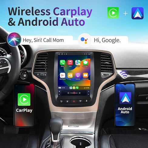 Car Radio for Jeep Grand Cherokee 2014-2020 Radio Replacement Upgraded 8Core 4+64G 9.7-Inch Touch Screen with Carplay Android Auto WiFi SWC Bluetooth AHD Backup Camera in Kuwait