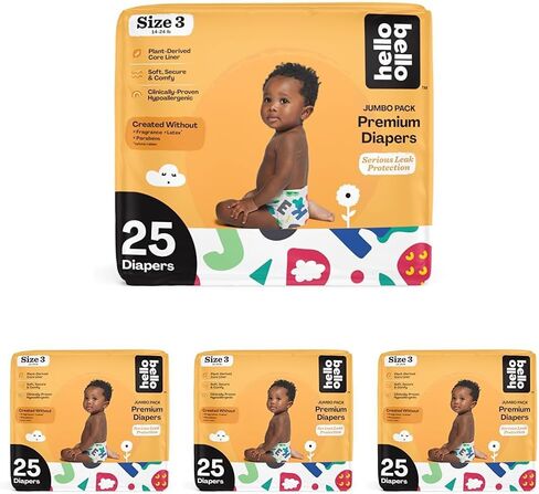 Hello Bello Premium Baby Diapers Size 2 I 30 Count of Disposable, Extra-Absorbent, Hypoallergenic Diapers with Snug and Comfort Fit I Sleepy Sloth in Saudi Arabia