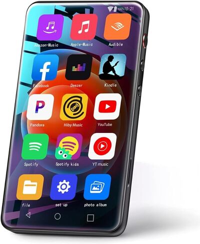 مشغل MP3 MYMAHDI مع بلوتوث وواي فاي بسعة تصل إلى 512 جيجابايت، شاشة لمس مشغل موسيقى 4 بوصة مع يوتيوب، سبوتيفي، باندورا، مشغل MP3 أندرويد مع صوت مسموع، in Kuwait