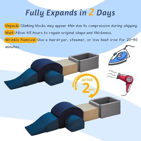 7 Pieces Climbing Toys and Blocks - Indoor Soft Foam Climber PlaySet for Toddlers, Kids, and Babies Ages 1-3 - Perfect for Crawling and Ball Pit Play in Saudi Arabia
