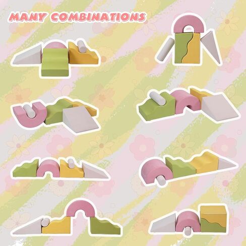 Toddlers Colorful Climbing Toys,5 Pcs Foam Climbing Blocks for Toddlers 1-3,Soft Play Climb and Crawl Playset Activity Building Blocks-Baby Crawling & Sliding Gym Equipment(5 PCS) in Saudi Arabia