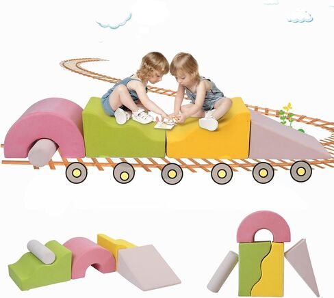 Toddlers Colorful Climbing Toys,5 Pcs Foam Climbing Blocks for Toddlers 1-3,Soft Play Climb and Crawl Playset Activity Building Blocks-Baby Crawling & Sliding Gym Equipment(5 PCS) in Saudi Arabia