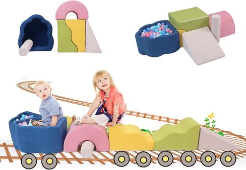 Toddlers Colorful Climbing Toys,5 Pcs Foam Climbing Blocks for Toddlers 1-3,Soft Play Climb and Crawl Playset Activity Building Blocks-Baby Crawling & Sliding Gym Equipment(5 PCS) in Saudi Arabia