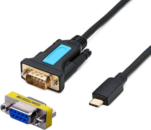 كابل محول من النوع C إلى RS232 DB9 تسلسلي (9-Pin) بطول 5 أقدام مع موصل ذكر إلى أنثى in Kuwait