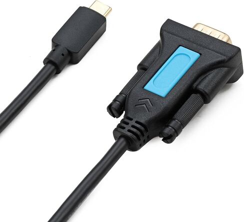 كابل محول من النوع C إلى RS232 DB9 تسلسلي (9-Pin) بطول 5 أقدام مع موصل ذكر إلى أنثى in Kuwait