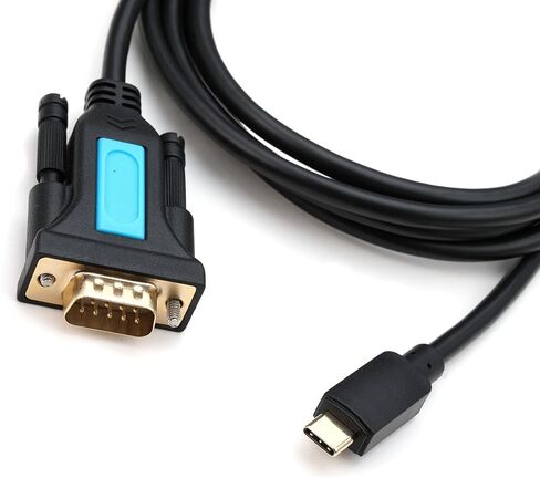 كابل محول من النوع C إلى RS232 DB9 تسلسلي (9-Pin) بطول 5 أقدام مع موصل ذكر إلى أنثى in Kuwait