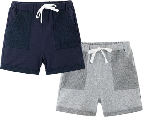 Volunboy طفل رضيع الصبي السراويل 2 حزمة الصيف الهراء خليط السراويل Sweatpants الصلبة عارضة رياضية عداء ببطء in Kuwait